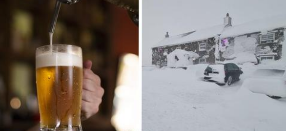 Des clients enfermés dans un pub anglais pendant 3 jours à cause de la neige ne voulaient pas rentrer chez eux